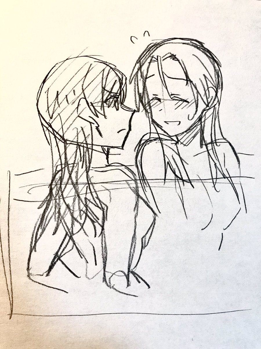 あとこれはシャワーブースに入ってくる姉の下書きです 