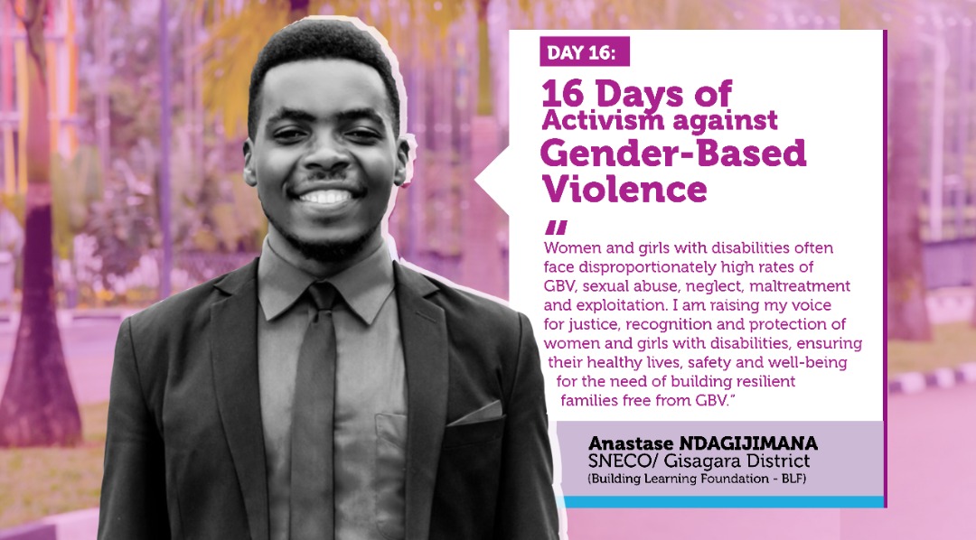 I am so happy & thankful that @VSO_Rwanda has made my VOICE, in fighting GBV, heard. Serving @BLF_Rwanda has made me stronger & strategist, recognize and support people with disabilities. #16DaysofActivism2020 caught me thinking of women & girls with disabilities.
Cc: @PhilipVSO
