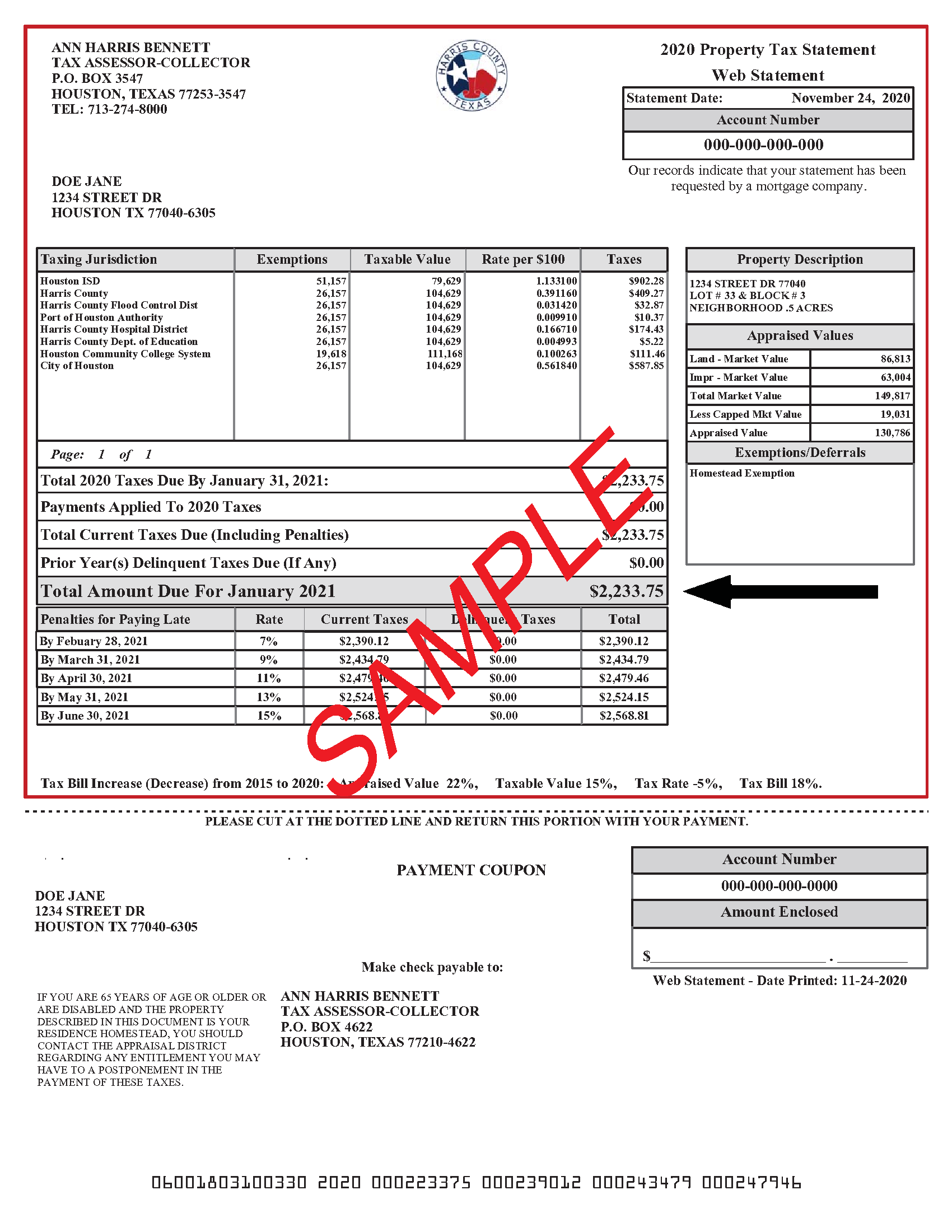 Harris County Gis Tx Harris County Appraisal District On Twitter: "Property Tax Statements Are  In The Mail. As A Reminder, Harris County Appraisal District Does Not  Collect Tax Payments. To View/Pay Your Bill, Visit Https://T.co/Uq1Bxcpo8P.  To