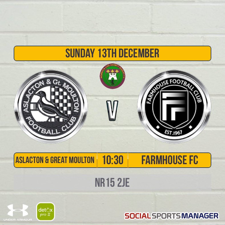 Away against <a href="/AslactonFc/">Aslacton & Gt Moulton U13 FC</a> Sunday 🔵⚫️