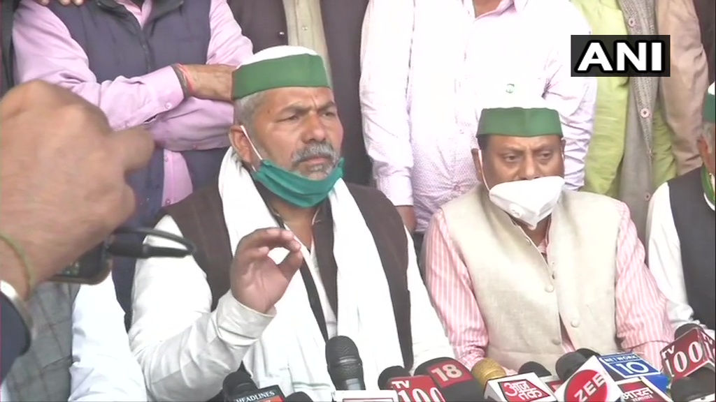 ANI's tweet photo. If Centre was agreeing to 12 of our demands out of 15, that means the bills are not right, then why not destroy them. We had demanded one law on MSP but they brought 3 bills through the ordinance...Our protests will continue peacefully: Rakesh Tikait, Spox, Bharatiya Kisan Union https://t.co/cKB5QoGLxQ
