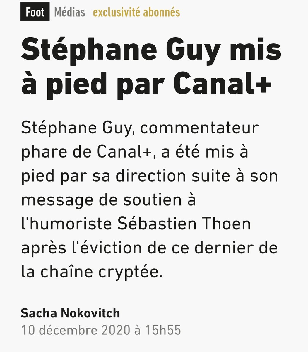 polothbrock's tweet image. L'esprit Canal+ désormais c'est l'esprit dictature en marche... putain mais où on va ? #StephaneGuy #Canal #SebastienThoen