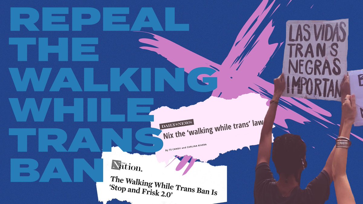 princessjanaepl's tweet photo. The New York City Council is expected to vote on Resolution's 0923 & 1444 on Today at their Stated
It's time to Repeal the #WalkingWhileTransBan & seal violations! https://t.co/AKpUVRpSEz