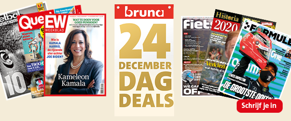 We tellen af naar Kerst. Iedere dag om 8.00 sturen we een dagdeal met kortingen op 𝐝𝐞 𝐦𝐨𝐨𝐢𝐬𝐭𝐞 𝐭𝐢𝐣𝐝schriften 𝐯𝐚𝐧 𝐡𝐞𝐭 𝐣𝐚𝐚𝐫: bruna.nl/dagdeals