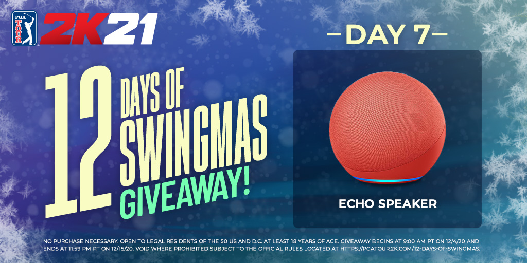 PGATOUR2K's tweet image. Treat yo'elf!🧝  
It's the seventh day of Swingmas and we thought you might like an Echo Speaker to talk to when you're not on the green!  

RETWEET with #12DaysOfSwingmas &amp;amp; #giveaway &amp;amp; make sure you FOLLOW @PGATOUR2K to enter. 

Rules: 2kgam.es/3g7nUq0