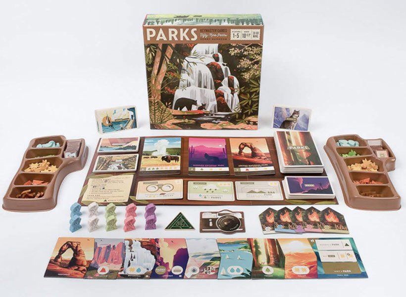 If you ever played Tokaido, it’s a similar premise: your goal is to “have the most fulfilling trip” by visiting parks and taking pictures, which get you endgame points. This is alternatively really chill and really tactical as you try to maximize your output each turn.