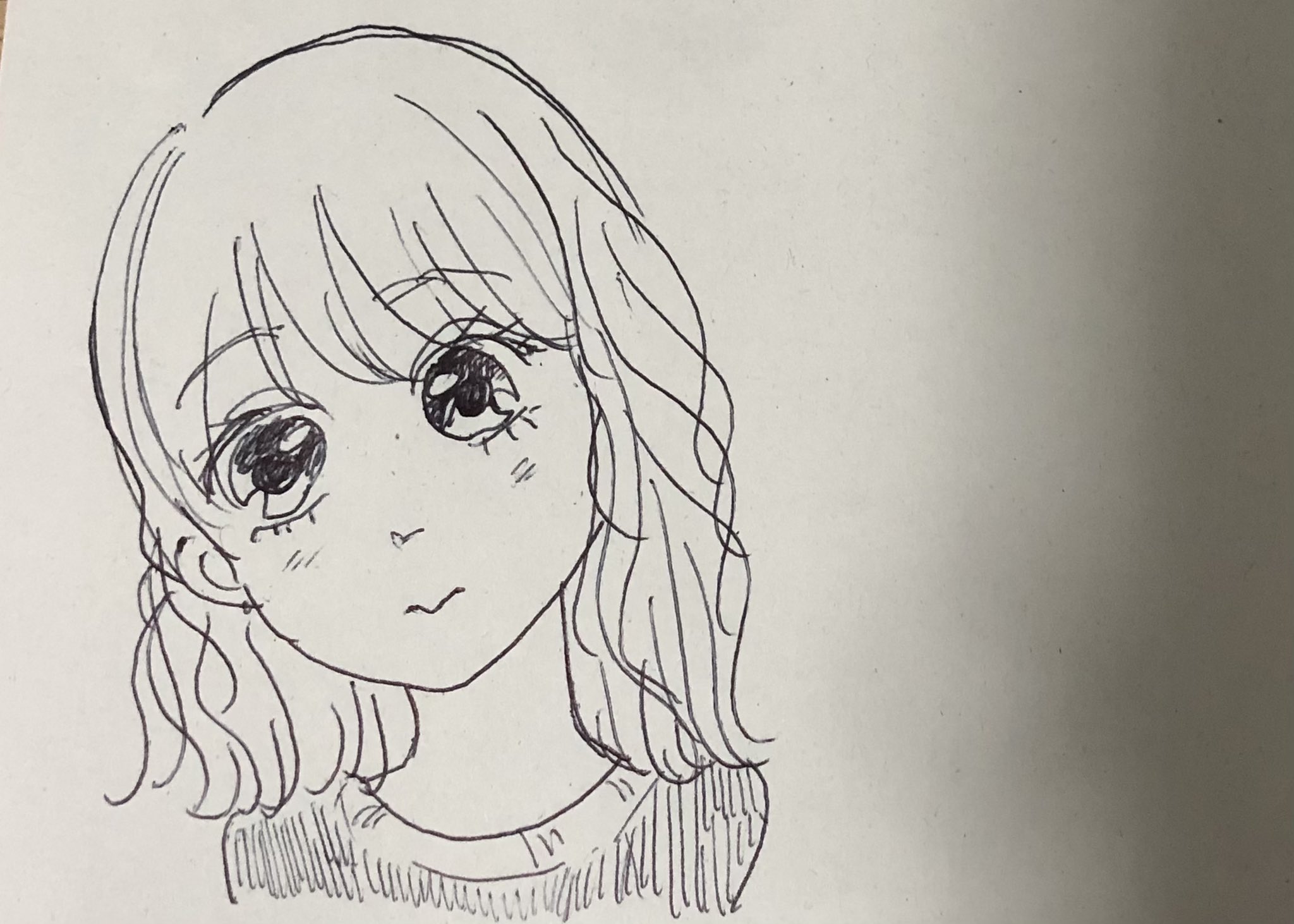 紫陽花 似顔絵でもない適当なやつ イラスト イラスト初心者 イラスト練習 イラスト練習中 手描きイラスト 手描き 女の子 絵 絵柄が好みって人にフォローされたい ボールペン画 T Co Lv6kwqysfg Twitter