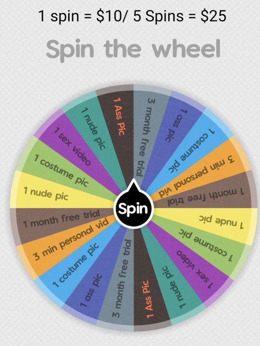1 pic. Updated wheel spin. DM me if you want to play ?? https://t.co/eFdKNio8tt