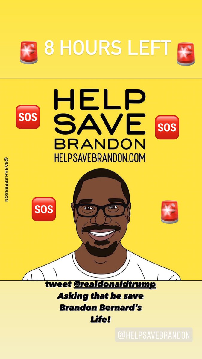 .<a href="/realDonaldTrump/">Donald J. Trump</a> 416,625 letters have been sent to you, asking that you spare #BrandonBernard’s life. Pls hear the calls for justice for Brandon and give him life!