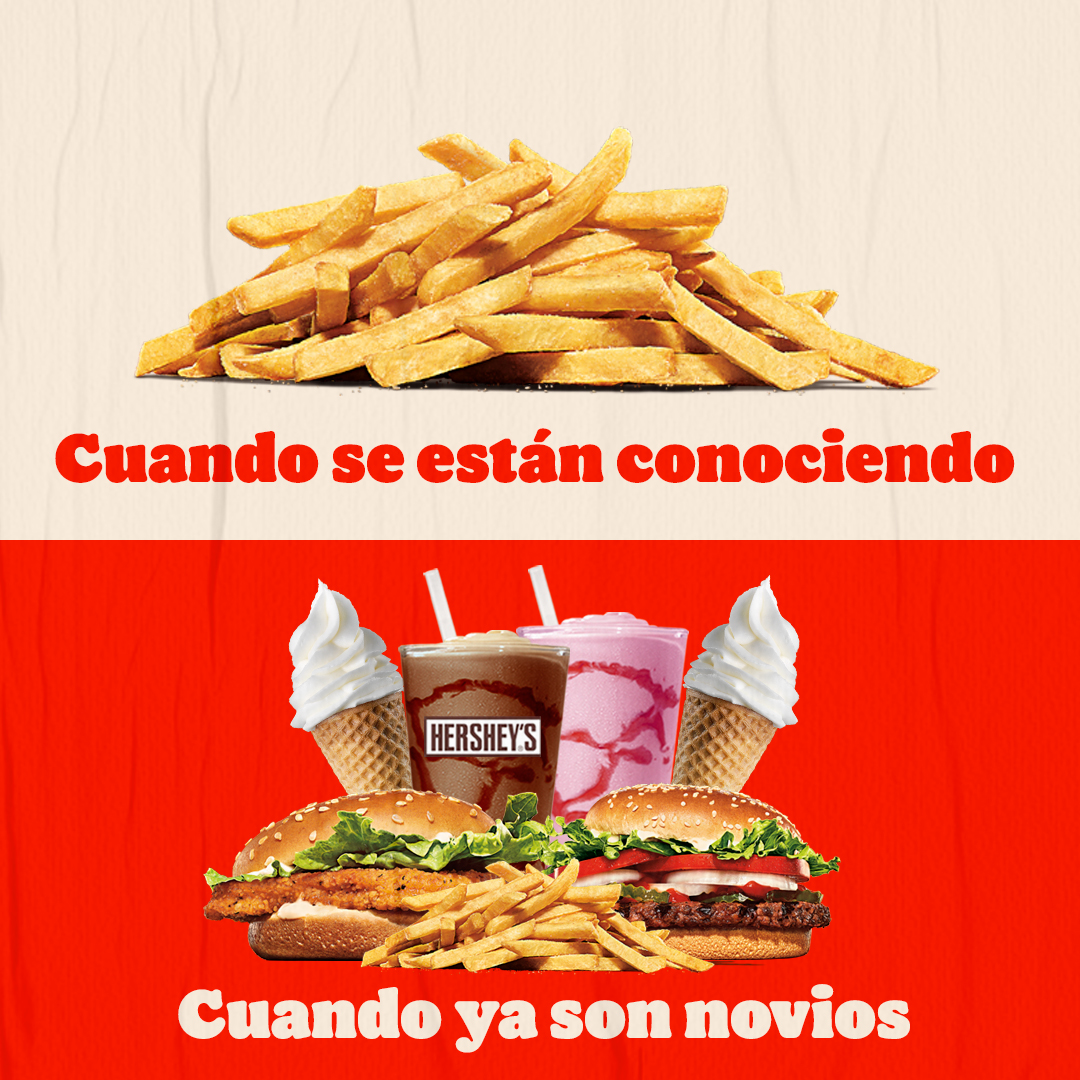 Si te van a querer, que te quieran con todo y apetito. 

Para esos que no se resisten a la tentación de comer como reyes. Etiqueta a tu gordito o gordita. 

#Combos #novios #parejas #BurgerKing #esposos #Whopper #Hamburguesa #Venezuela #grill