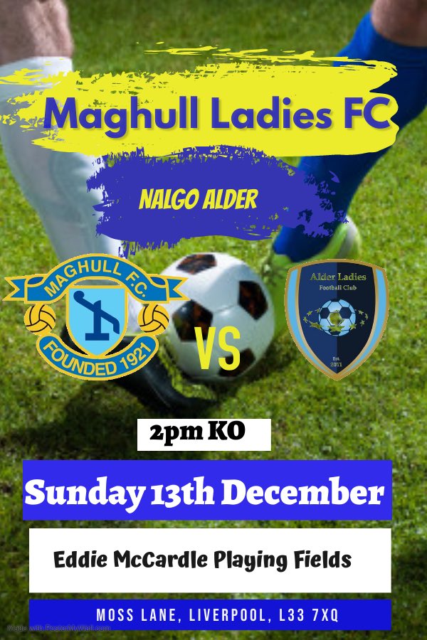 MaghullLadies's tweet photo. Next up: 

Maghull Ladies vs @AlderLadiesFC 

Our last game of 2020! 

Let’s end it with a win 💙 https://t.co/SnXQb78N1n