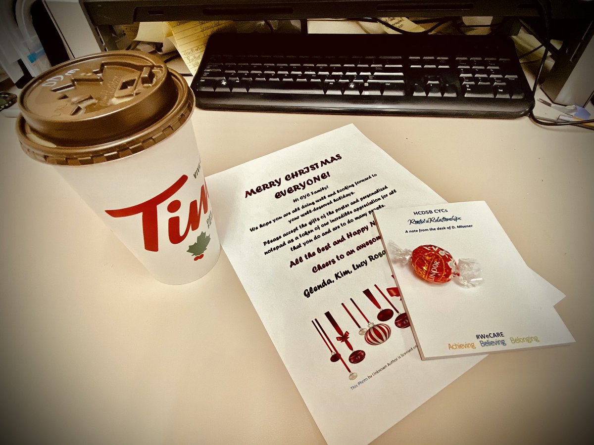 Coffee , well wishes and simple gifts make the day just a little bit brighter , it’s a pleasure to come to work everyday for these two amazing teams I am a part of ... Thank you! <a href="/HCDSB_StFrancis/">St.Francis of Assisi Catholic Elementary School</a> <a href="/HCDSB/">Halton Catholic DSB</a> <a href="/HCDSB_CYCs/">HCDSB_CYCs</a> #rootedinrelationships #employeeappreciation