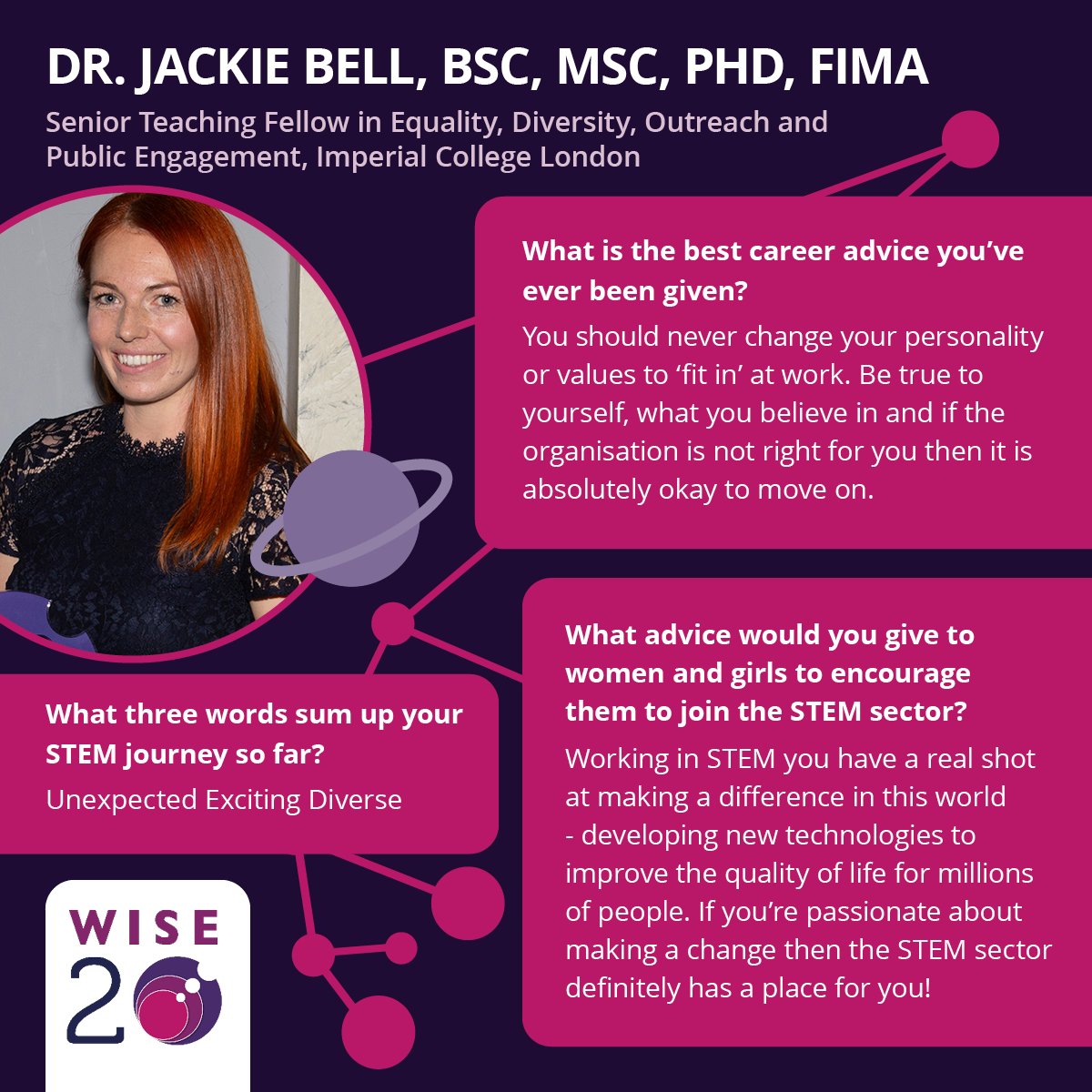 thewisecampaign's tweet photo. With a background is youthwork, #WISEAwards2019 Rising Star WInner, @sciencesummedup, leads initiatives to improve the numbers of women and minority groups studying maths and computing.
Meet Jackie and the rest of the #WISE20...
https://t.co/lRBioYCqaq
#1oftheMillion https://t.co/8u8rTqmsBw