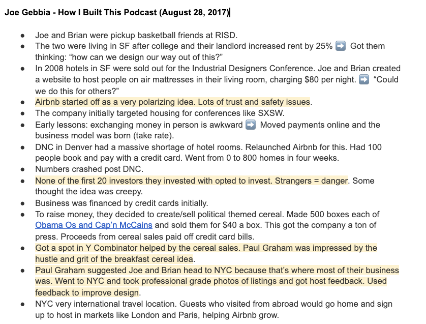 3/  @jgebbia on  @HowIBuiltThis (August 2017):In 2008,  @jgebbia and  @bchesky sold breakfast cereal - Obama O's and Cap'n McCains - to raise money. Their hustle and grit impressed  @paulg and helped them land a spot in  @ycombinator.