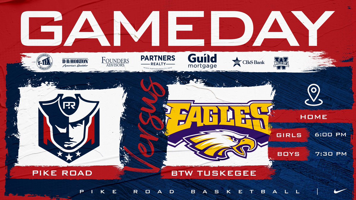 Today is gameday! Join us at home tonight as we take on the BTW Eagles! #pikeroadhoops