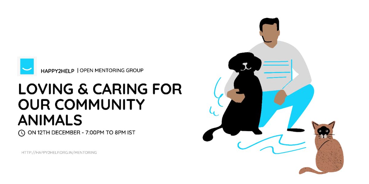 happy2help_'s tweet photo. Hello Everyone,

Inviting you to a free webinar on “Loving and caring for our community animals” on Sat Dec 12th, 07.00 pm to 08.00 pm IST

Please use the meetup link to register for the limited free slots.
https://t.co/LPfLQrsZP4

#animalrescue #india #freewebinar #streetanimal https://t.co/v29VdZynP7