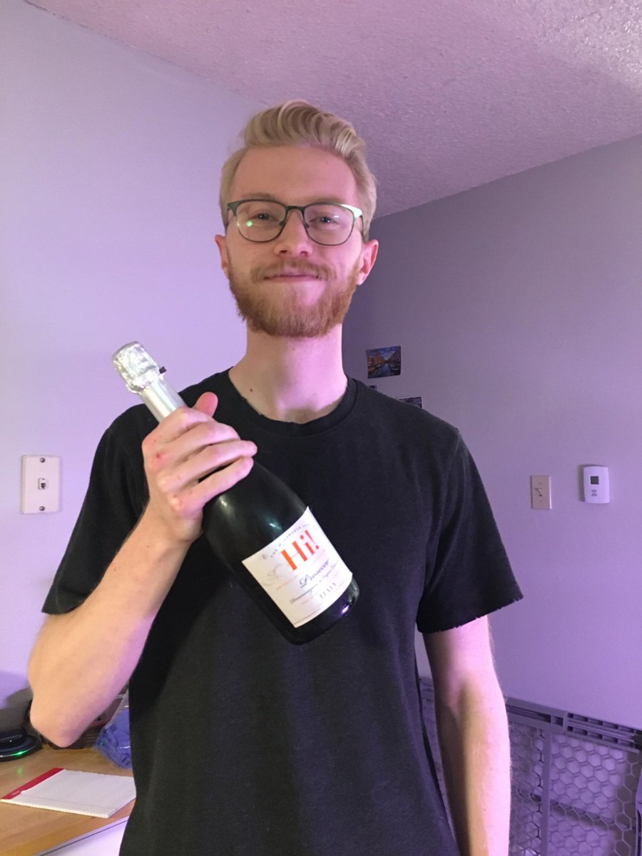 9/9 Covid-era celebrations include a personal bottle of champagne and videogames with a puppy