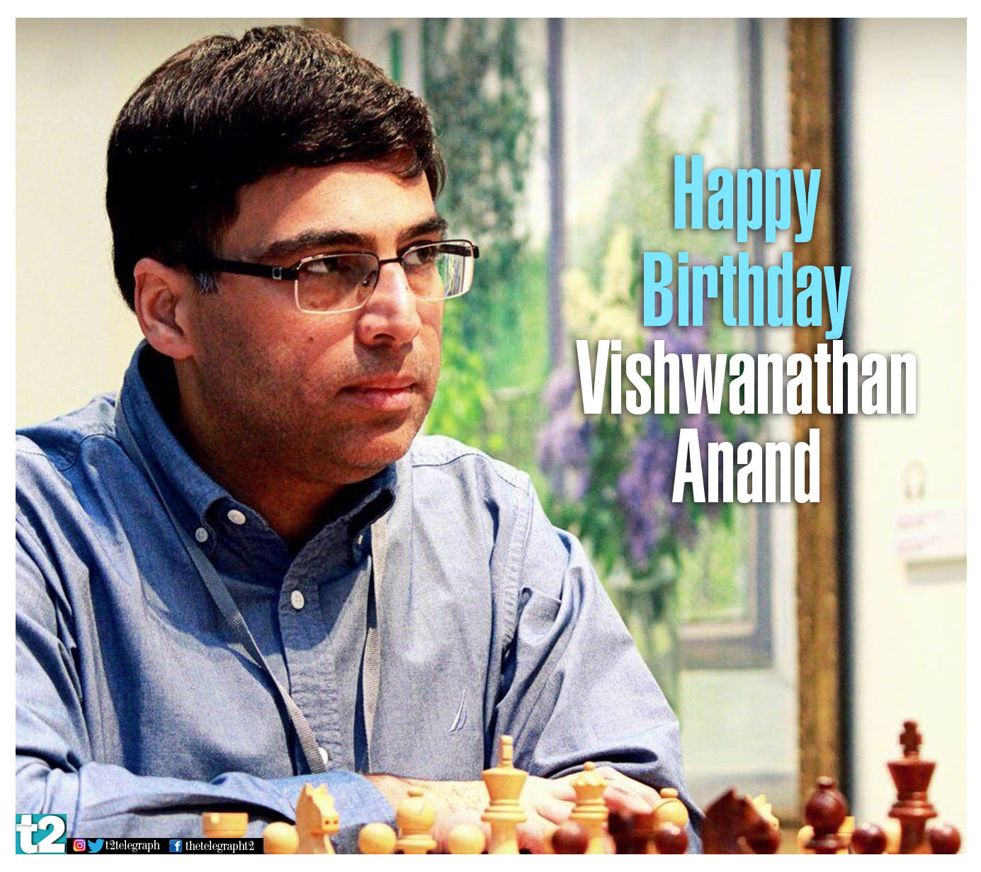 Happy birthday to the king of 64 squares, Viswanathan Anand. 