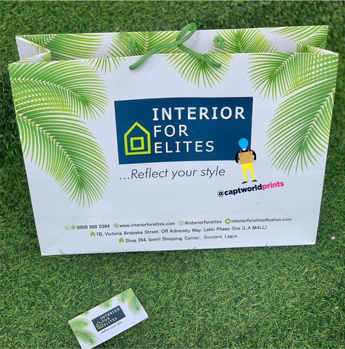 CaptworldPrints's tweet image. We produce beautiful and thick Paper Bags #branding SEGA Timi Adigun Lekan Kiki #packingbags