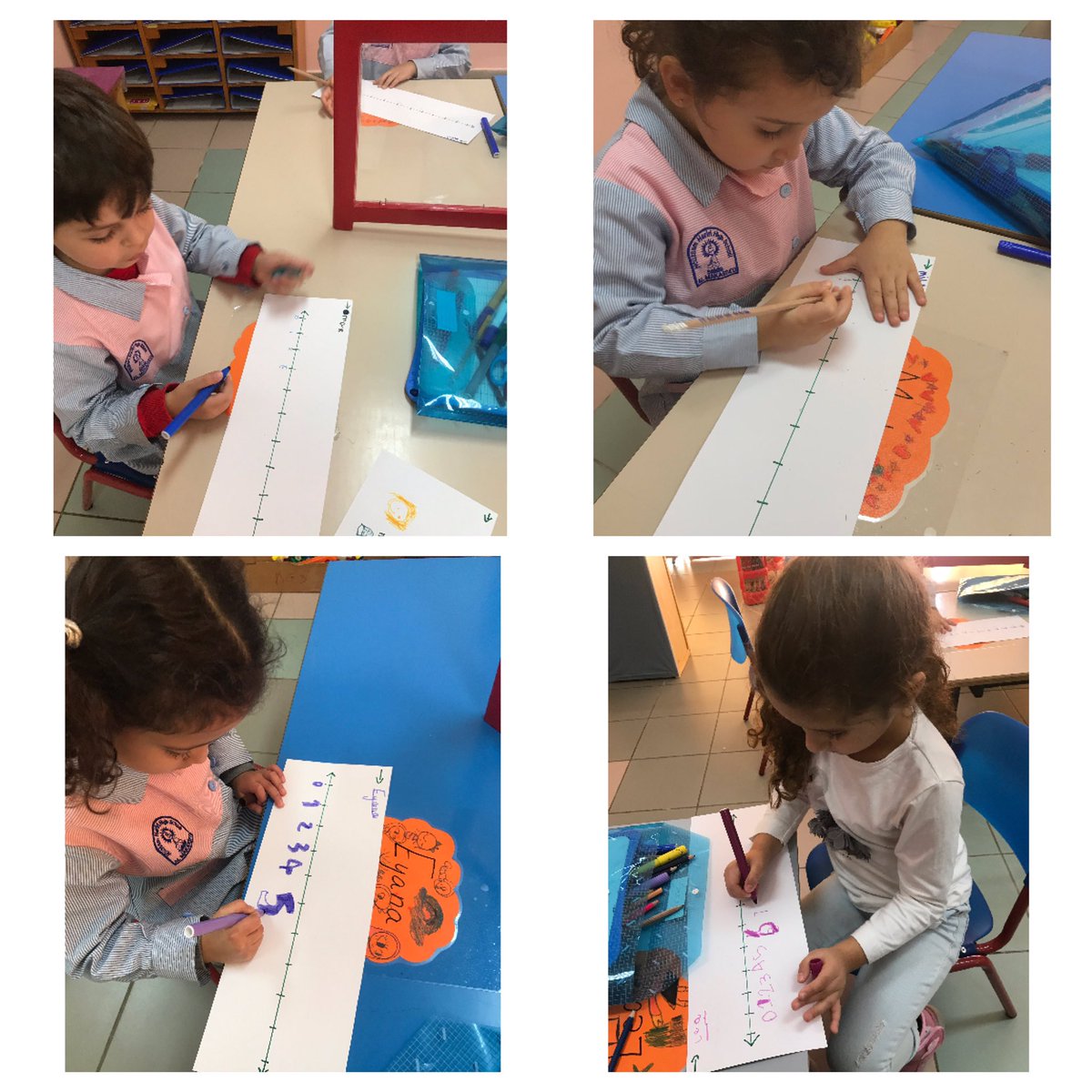 Darineyassine's tweet image. KG3Ss enjoyed filling their own number lines &amp;amp; identifying the numbers coming before &amp;amp; after a specific Number while playing an interactive game collaboratively #Math_is_Fun  @TawilNoor @Hhhsinfo @tbaassiri @DaraziFarah