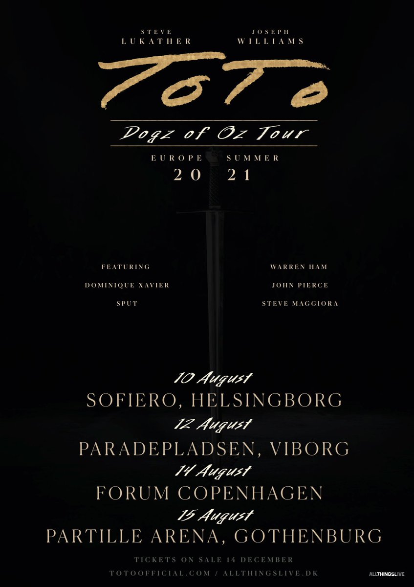 We are looking forward to being back in Scandinavia in 2021 for shows in Copenhagen and Viborg, alongside Sweden to appear in Helsingborg and Gothenburg. For tickets visit: totoofficial.com/events/ From our families to yours, Happy Holidays. See you next year!