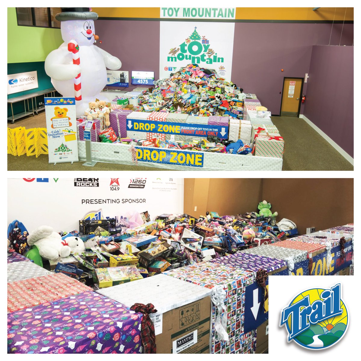 Trail_ABSK's tweet photo. Toy Mountain is still happening in #yyc & #yeg! You can drop off a new, unwrapped toy at any of our stores or if you are #stayinghome you can donate online https://t.co/1gFUuyQpm9
#ctvtoymountain #trailappliances #traildropzone #donatenow #toys #holidayseason #toymountain https://t.co/pd4pL8OWoO