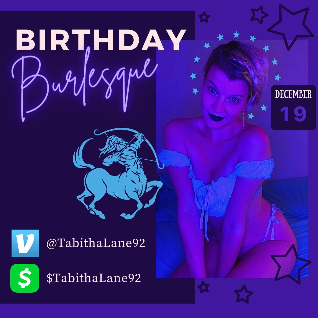 tabithalane92's tweet photo. I’m going LIVE on Zoom for my 28th Birthday next Saturday at 11pm. Send me $28 via Venmo or Cashapp for the link to attend!  ♐️💜✨ #burlesque
#virtualburlesque #Sagittarius #SagittariusSeason #BirthdayGirl https://t.co/sCcfpkZ5Cv
