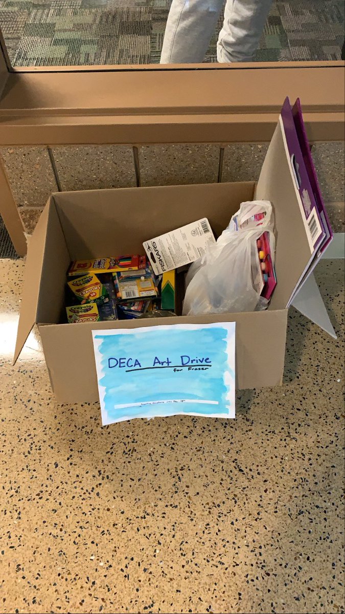 DECA ART DRIVE! Bring art supplies to the bin in front of the SHS school store to donate through December!