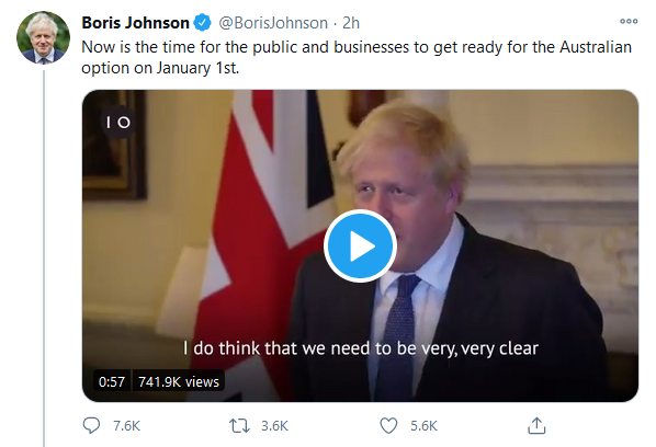 This is it, folks. We have finally reached Peak Lie. There's no such thing as a Brexit "Australian option".Australia doesn't have a deal with the EU. It does, however, have certain trade facilitation arrangements that we won't. So it's not even an adequate metaphor. #Resign