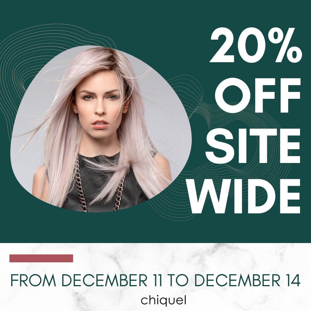 🎉20% OFF SITE WIDE STARTS TODAY🎉 If you missed out on our last promo, you don’t have to wait any longer! Our 20% off SITE WIDE SALE starts today and ends December 14th! 😍 Visit our website to shop our limited time sale: bit.ly/34BwPuy #chiqwigs #limitedtimesale