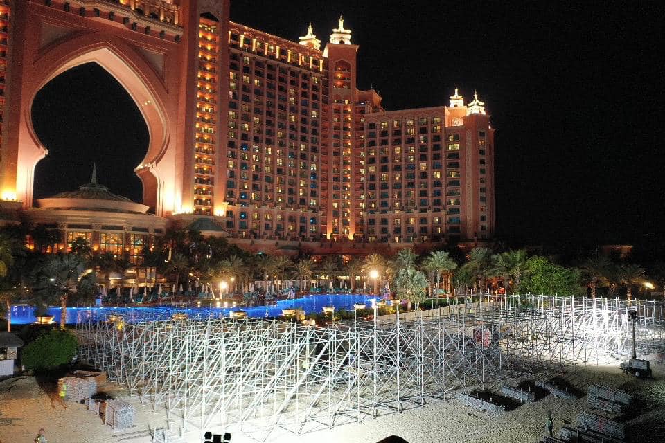 The stage is close to being done for #KISS2020Goodbye with <a href="/kiss/">KISS</a> at <a href="/ATLANTIS/">Atlantis Dubai</a>  #citydrivestudios #atlantisthepalm