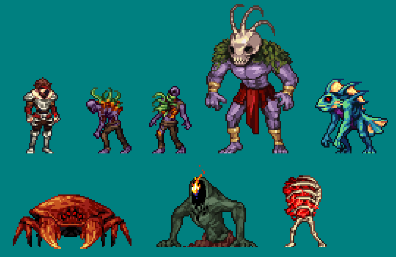 Nocturnlab's tweet photo. Castlevanesque enemies! #pixelart #Pixel  #pixelartist https://t.co/RvcdYQrRjS