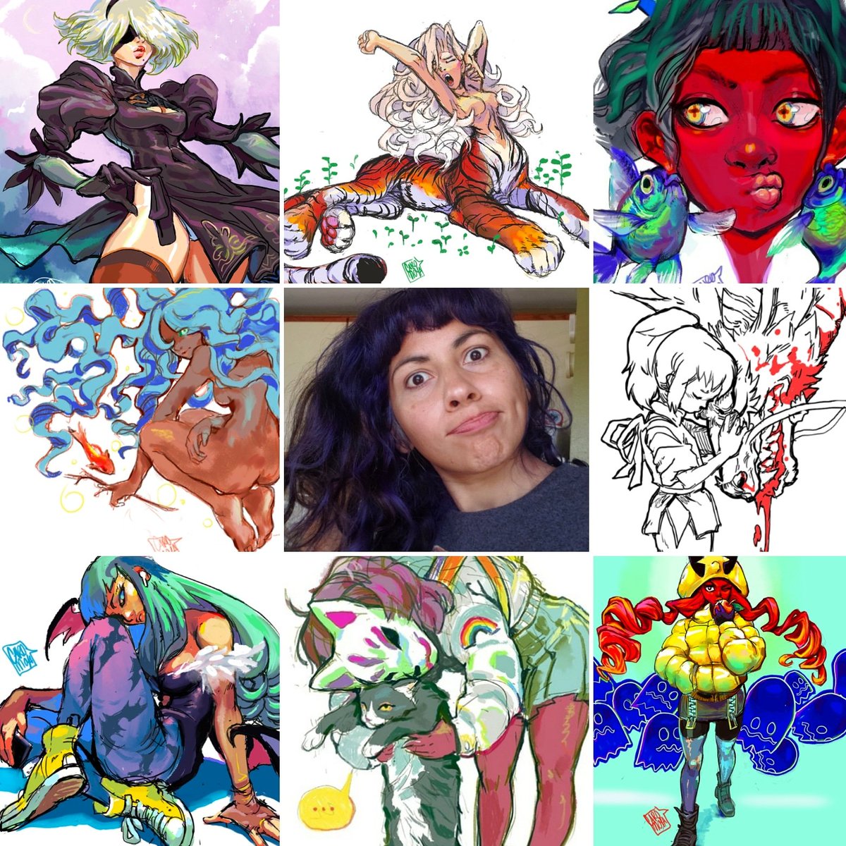 Tis the season for fighting your own drawings with your face. #artvsartist2020 