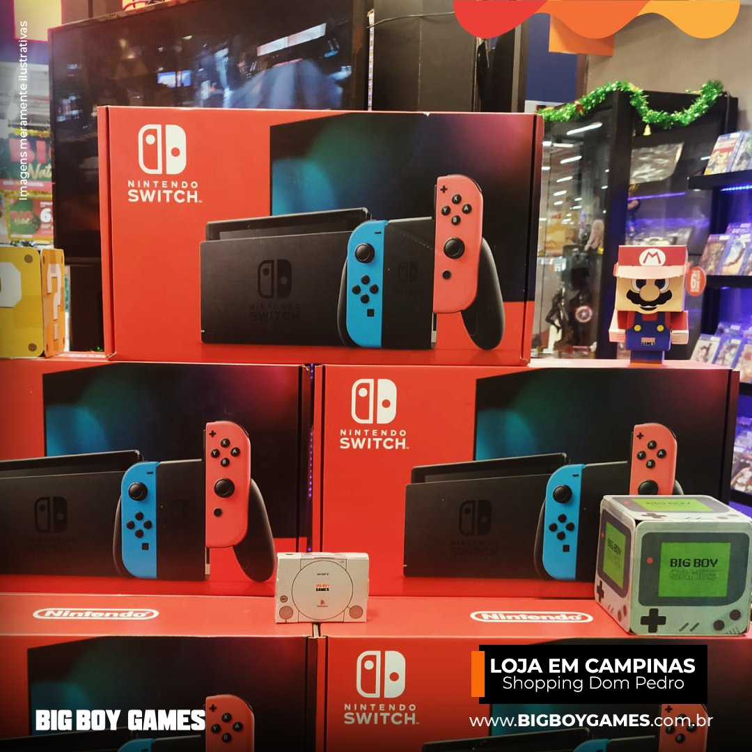 Big Boy Games on X: Reposição de consoles Switch aqui na loja de Campinas  🚀🎮 Vem pra cá garantir o seu! Nosso endereço: Av. Guilherme Campos, 500  Shopping Parque Dom Pedro 