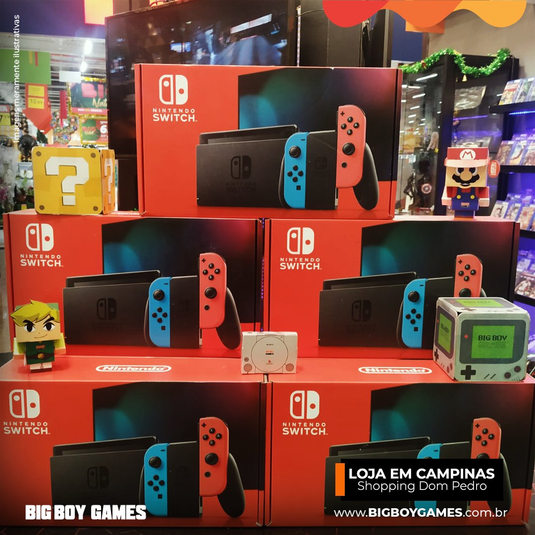 Big Boy Games on X: Reposição de consoles Switch aqui na loja de Campinas  🚀🎮 Vem pra cá garantir o seu! Nosso endereço: Av. Guilherme Campos, 500  Shopping Parque Dom Pedro 