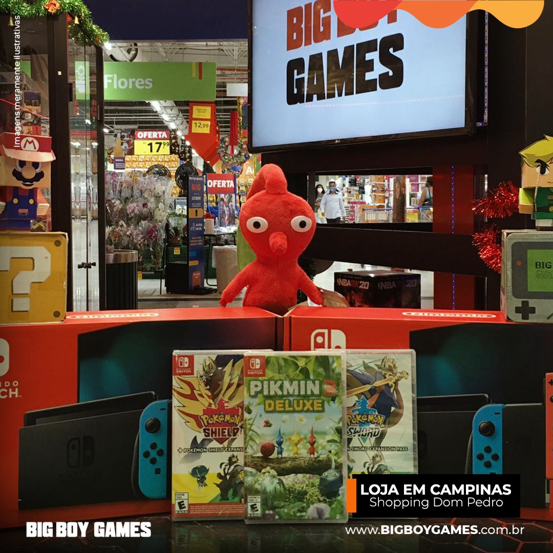 Big Boy Games - Muitas reposições chegando também aqui na loja de Campinas,  no Shopping Dom Pedro! 😍 Ainda não conhece? Venha visitar a gente na Av.  Guilherme Campos, 500 (Shopping Parque