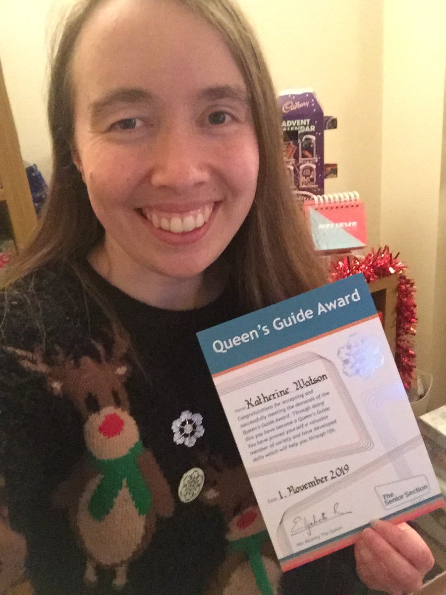 katherine1993_'s tweet photo. Had the pleasure of being presented with my Queen’s Guide Award in front of @22ndYorkGuides on Zoom tonight (only a year late)! 💙

It’s been an amazing adventure! Thanks to everyone who helped me to get here! @Girlguiding is incredible! 💙

@Girlguidingnys @GirlguidingNEE https://t.co/QwlzHXp2R2