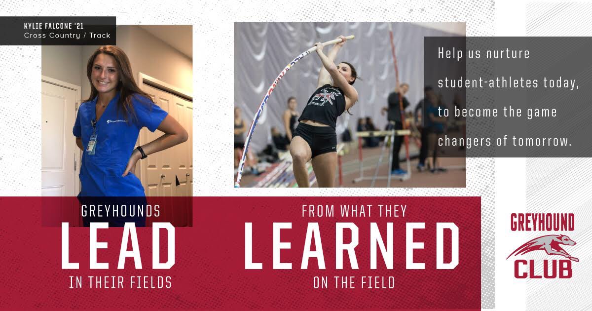 We really appreciate Greyhounds who are out there ensuring our safety at this time.

Kylie Falcone’21
Track and field
Patient Care Novice
Franciscan Health
Indianapolis