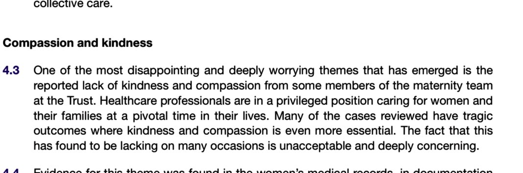 JennytheM's tweet photo. #Ockenden report  into #ShrewsburyAndTelford #NHS reiterating that #kind &amp; #compassionate care is something that every woman, baby &amp; family deserves &amp; should expect from ALL members of the maternity team. - however IMO poor culture frowns upon those who are kind and compassionate https://t.co/liwpSjQWf1