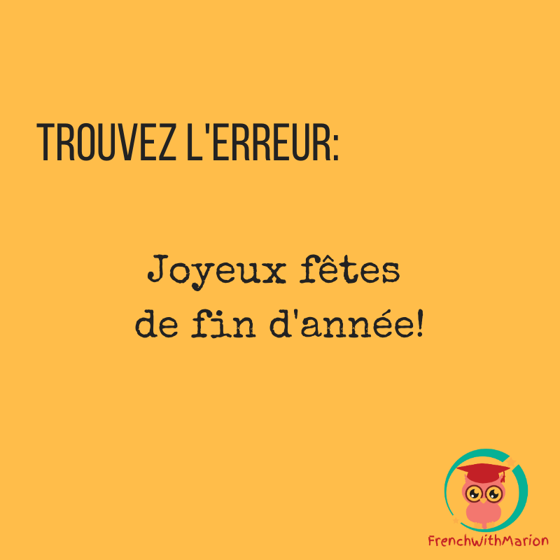 FrenchWthMarion's tweet photo. Trouvez l'erreur et commentez avec la bonne réponse! 🕵️‍♀️👇😀
#quiz #grammar #learnfrench #tefaq https://t.co/xkrE6WsPab
