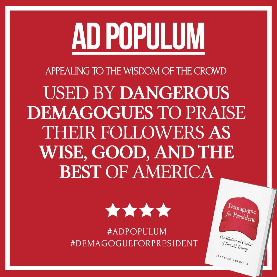 Explainers for how Trump uses ad populum & American exceptionalism: