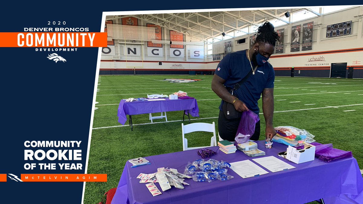BroncosOffField's tweet photo. RT to congratulate @So_Splash on being named the 2020
@Broncos Community Rookie of the Year!

9⃣5⃣ went above and beyond to make a difference in his 1st season, especially in the lives of kids who have been impacted by the juvenile justice system.

#InspireChange | #BeAChampion https://t.co/5GsV07sO9t