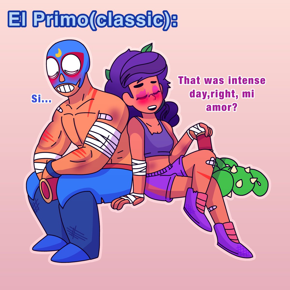 Blue Nerd On Twitter I Ship These Two They Are So Sweet Together Brawlart Brawstars Fanart Art Brawlstarsart Rosa Elprimo Elprimoxrosa Rosaxelprimo Comics Ship Shipping Https T Co Wpie1lrcu9 - el primo poco brawl stars