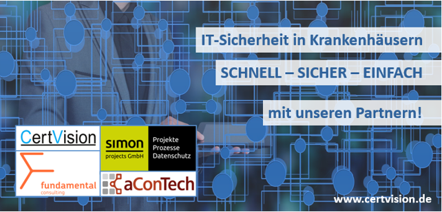 CertVision's tweet photo. VIER starke Partner - für EIN umfassendes Projekt - aus EINER Hand! 💪 #KHZG #KHZF #B3S #itsicherheit  https://t.co/UfXM3Bc02L https://t.co/zcXxJ8YeBr