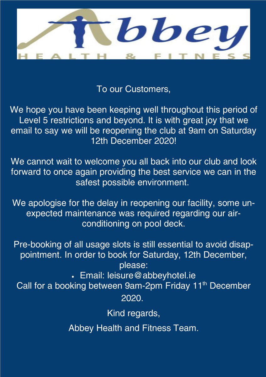 Abbey Leisure Centre tweet media