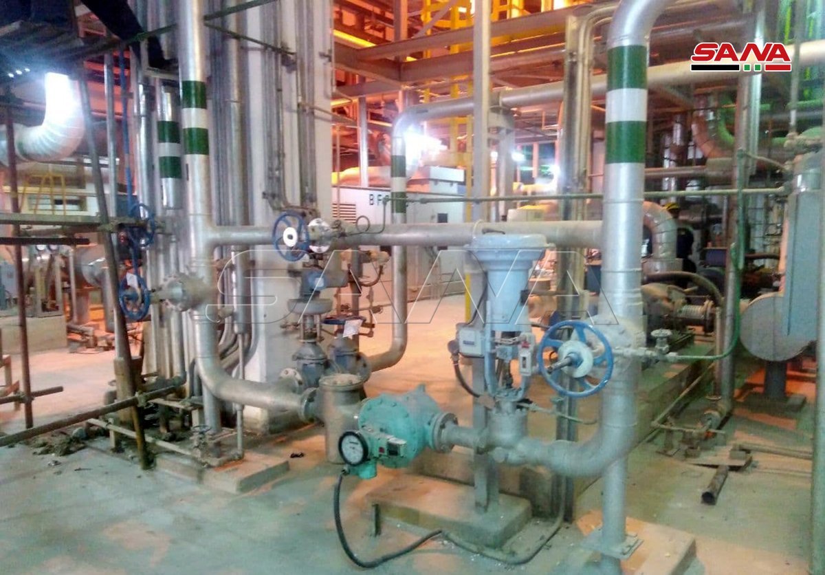 صور سانا زيادة الطاقة الكهربائية المنتجة في مجموعة التوليد الثانية بـ محطةالزارة بـ حماة إلى 170 ميغا واط