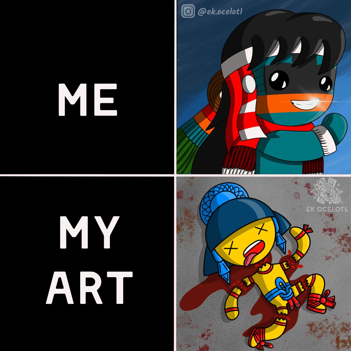 Huitzipochtli también quiere compartir su arte.
Huitzipochtli also wants to share his art.
#myartchallenge