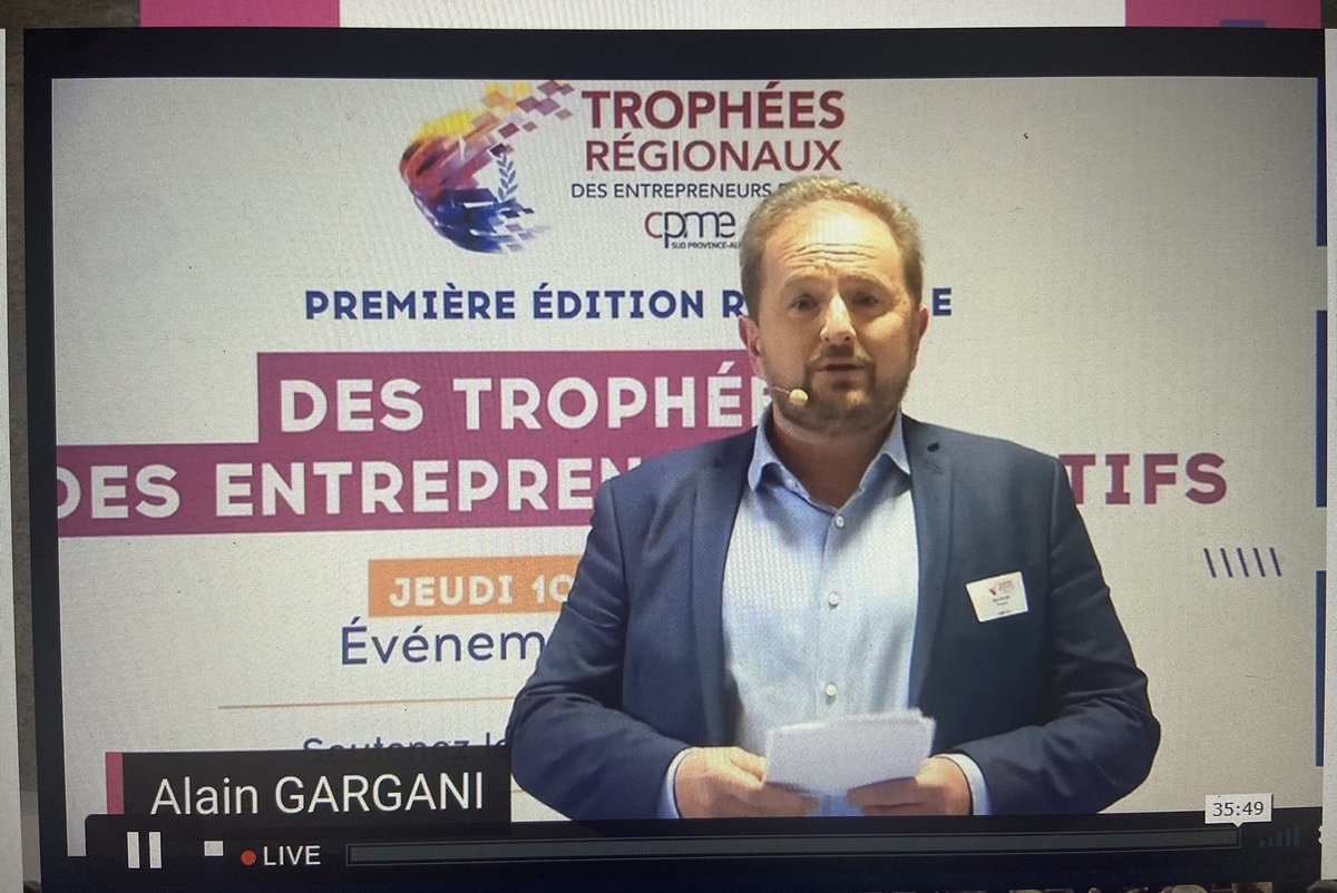 En direct et en digital : plus de 1000 déjà connectés aux Trophées 🏆 <a href="/CPMEpaca/">CPME Paca</a> : « on n’a pas choisi nos entrepreneurs laureats sur des valeurs financières mais sur des valeurs humaines. » <a href="/alaingargani/">Alain Gargani</a>