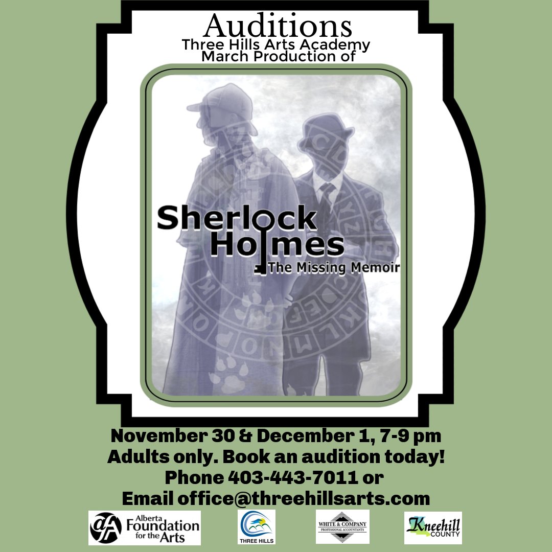 Published a new blog entry ***EDIT***   POSTPONED ***    AUDITIONS! in Main. threehillsarts.com/index.php/even…