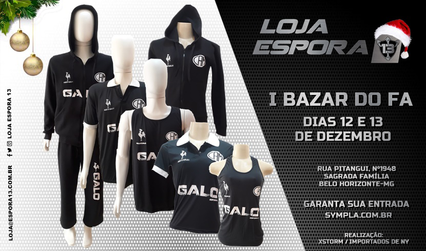 LojaEspora13's tweet photo. Nos dias 12 e 13 de Dezembro das 10h às 17h a @LojaEspora13 estará presente no I GRANDE BAZAR DO F.A

Regatas, Camisas Polo e Conjuntos de Moletom em até 50% OFF em produtos da @LojaEspora13
NÃO PERCA!

Garanta já sua entrada no https://t.co/vJtuZ1PDDg ⤵
https://t.co/jmhQYXVryQ https://t.co/s7Akm4ilRM